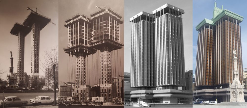 Torres de Colón de Madrid a medio construir (1969)