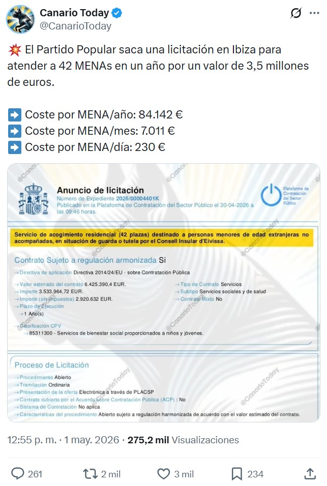 Un mena cuesta más que una matrícula en Harvard
