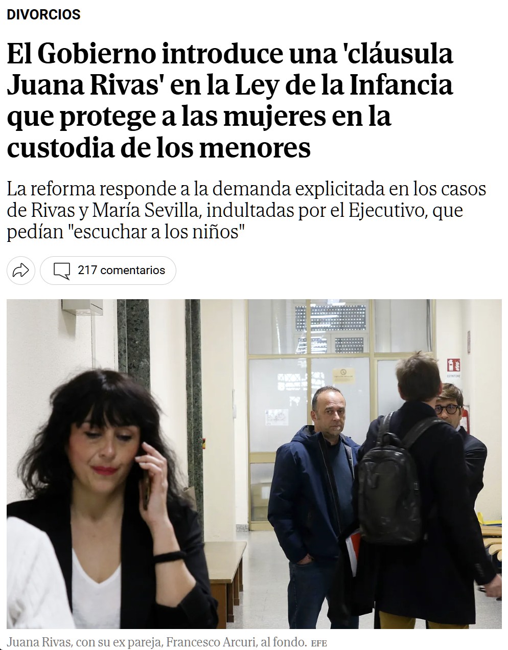 La 'cláusula Juana Rivas'.