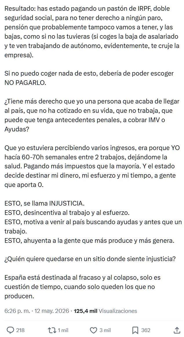 Es como si alguien estuviera interesado en acabar con los autónomos.