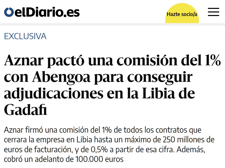 Óscar Puente: "A mí me gustaría que Aznar fuera investigado también en relación a sus actividades como expresidente".