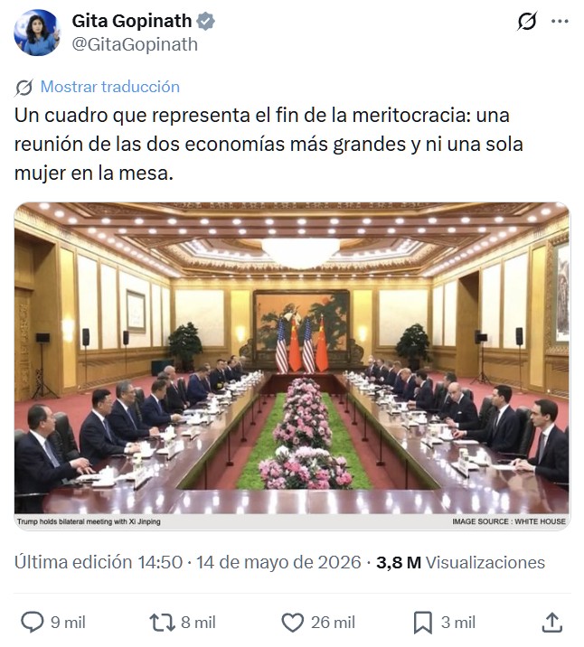¿Cómo no se han llevado a Yolanda Diaz, Irene Montero, Pilar Alegria, Ione Belarra, Rita Maestre, Marisú Montero, Ana Redondo, Begoña Gómez, Margarita Robles y a Sara Santaolalla a este sarao?
