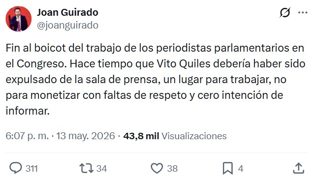 "Fin al boicot del trabajo de los periodistas"