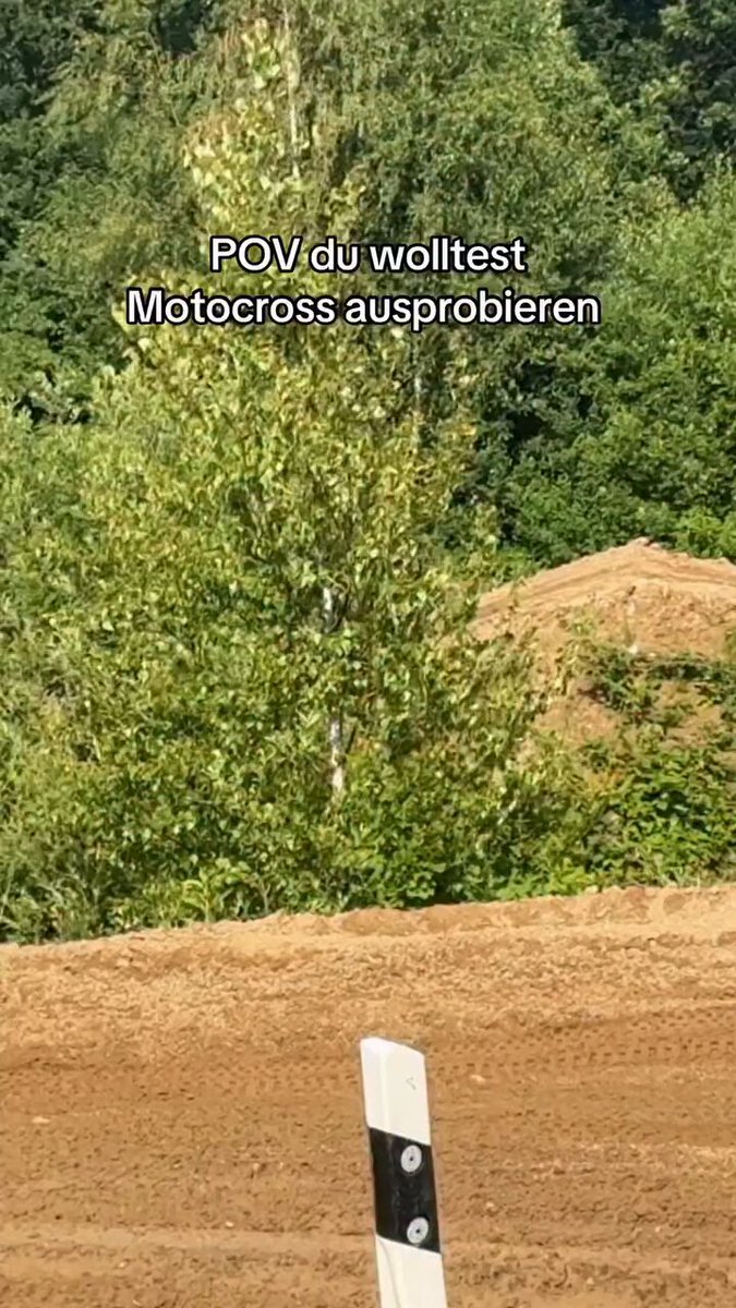 Era su primerito día haciendo motocross.