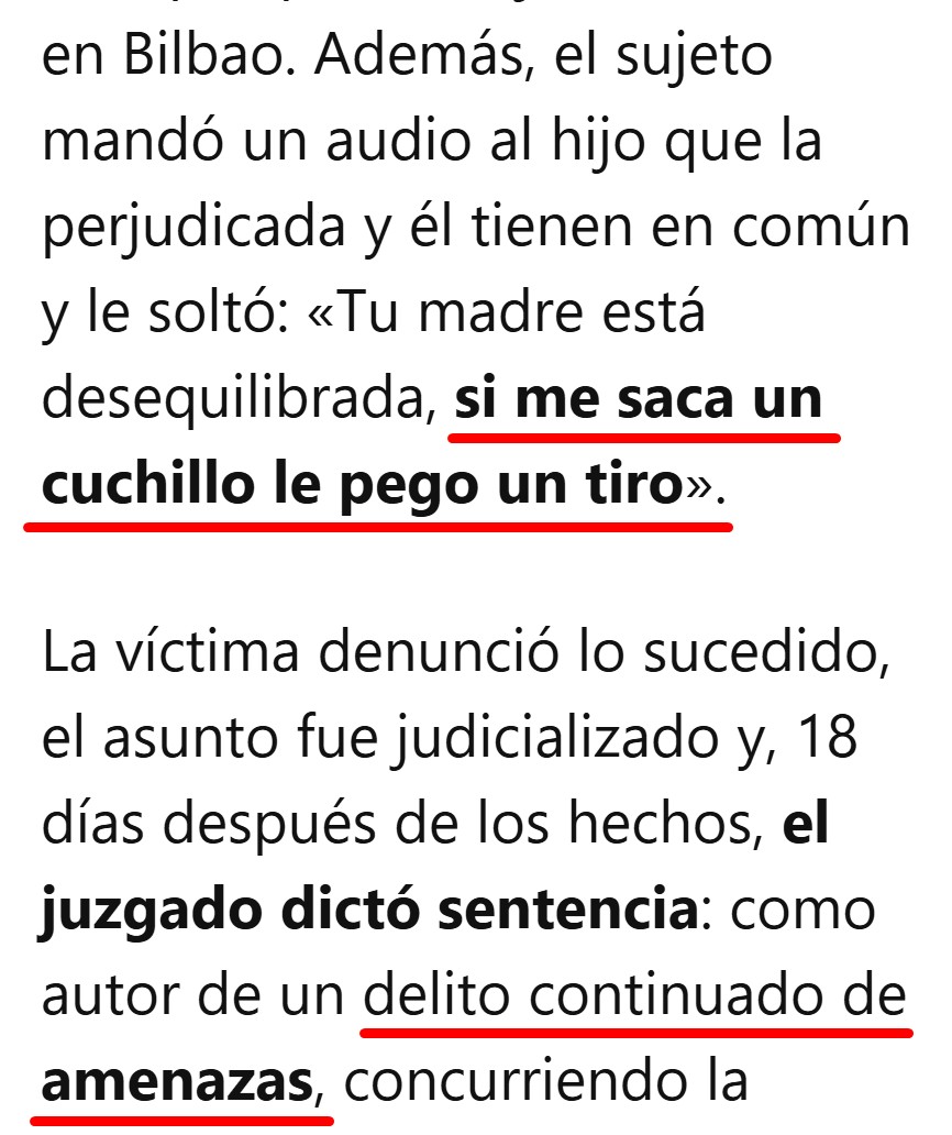 El titular: "condenado por llamar loca etarra a su mujer"