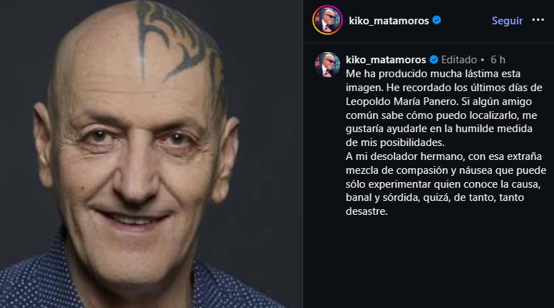 Kiko Matamoros denuncia la desaparición de su hermano ex-gemelo.