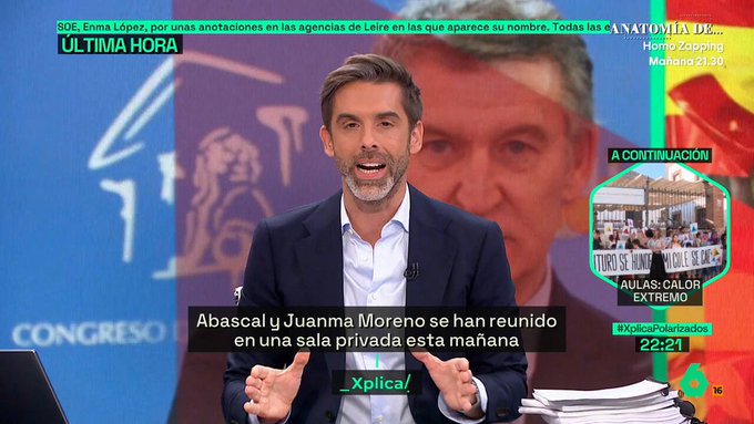Una anotación dice "inequívocamente" que PS es Pedro Sánchez.