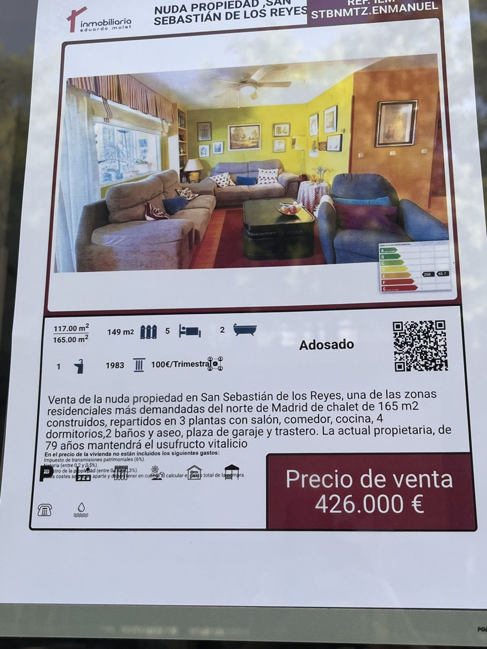 La generación LANGOSTA: 200.000 pavos por la nuda propiedad de un piso en el que el vendedor, un tío de 61 años, se queda en el piso hasta el amoche.