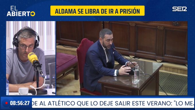Edu Madina (PSOE): "Lo último que me preocupa [de la sentencia] es Aldama. ¿Me hubiera gustado verlo en la cárcel? Claro, como a cualquiera; pero el asunto mayor es que el político con mayor poder después del presidente en el PSOE y en el Gobierno, 24 años de cárcel"
