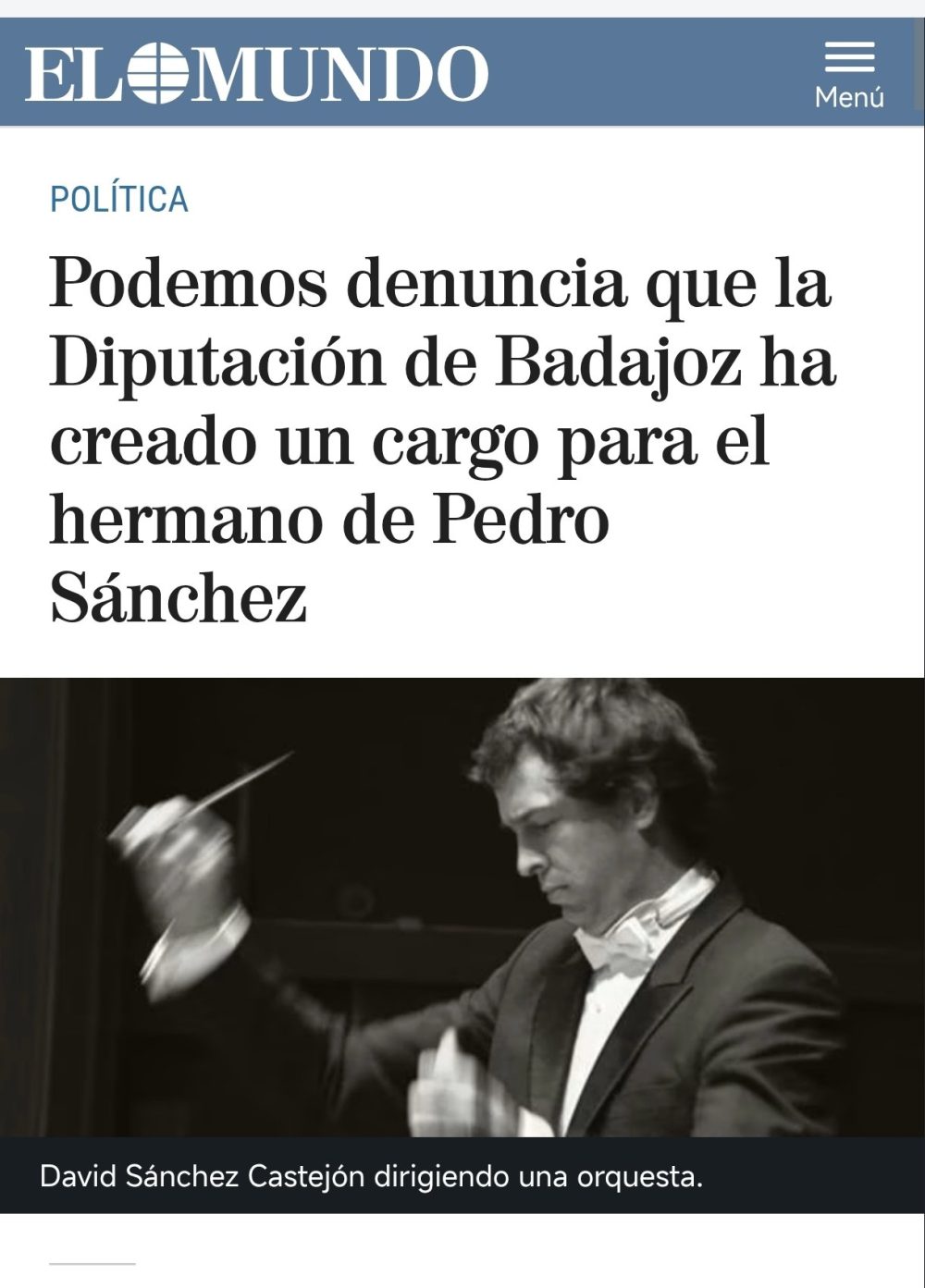 Sánchez: "A mi hermano se le empezó a investigar porque una asociación ultraderechista le acusó de tener un millón y medio de euros en acciones y de defraudar impuestos desde Portugal. Ya se ha demostrado que ambas acusaciones eran totalmente falsas"