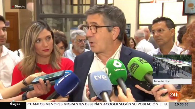 Patxi López: "Leire Díez nunca ha trabajado para el PSOE. Igual forma parte de un montaje mediático policial". "Estamos artos de cacerías y montajes".