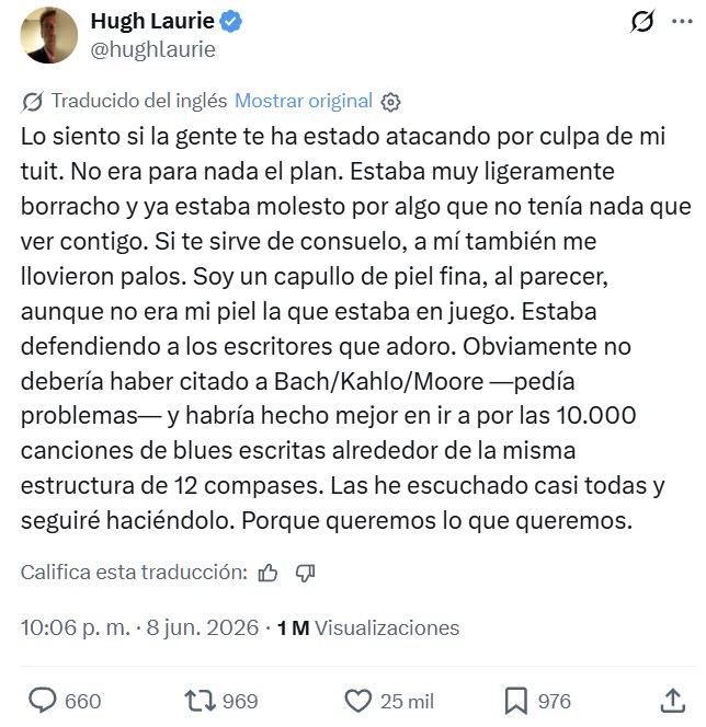Imagina hacer una crítica facilona a House y que te conteste el mismísimo