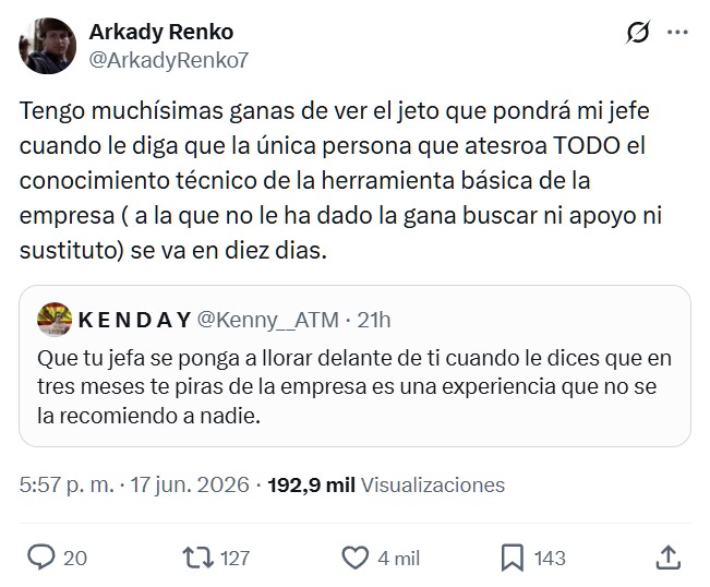 Hacer depender toda una empresa de un solo empleado no es buena idea.