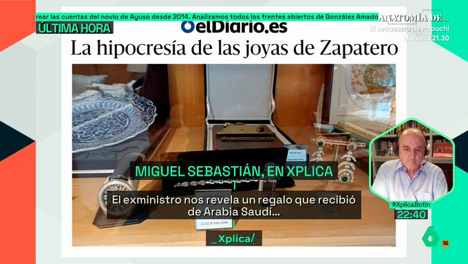 Ojo a lo que contó ayer Miguel Sebastián tras recibir joyas de Arabia Saudí: "Yo las dejé en el Ministerio"