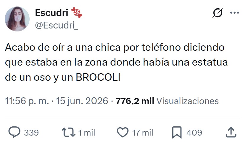 Tan desencaminado no va, porque brócolis no faltan.