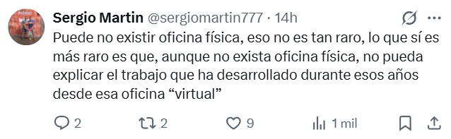 Antes: "Imagino que será en el despacho donde estoy alojado ahora"