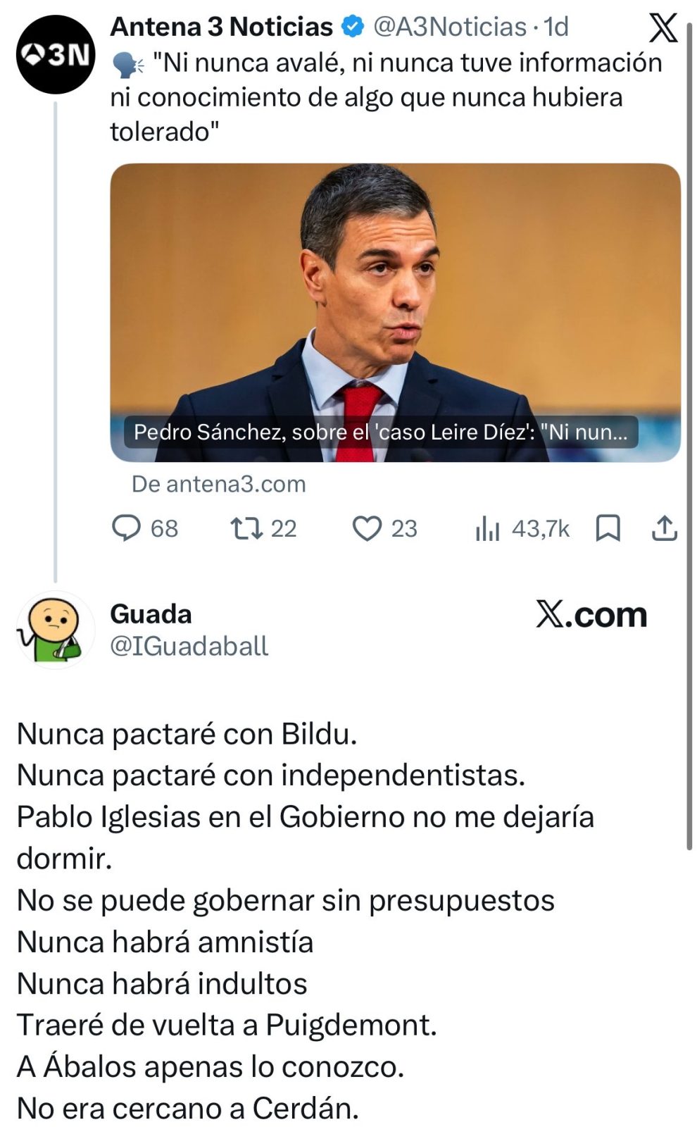 Yo no sé por qué la gente no le cree...