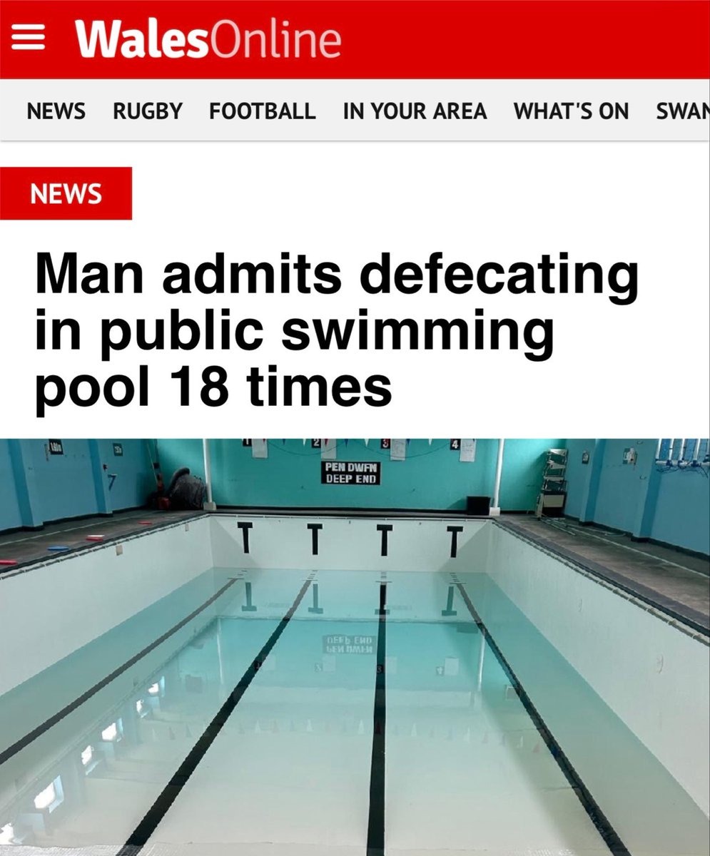 Un hombre admite haber defecado 18 veces en piscinas públicas.