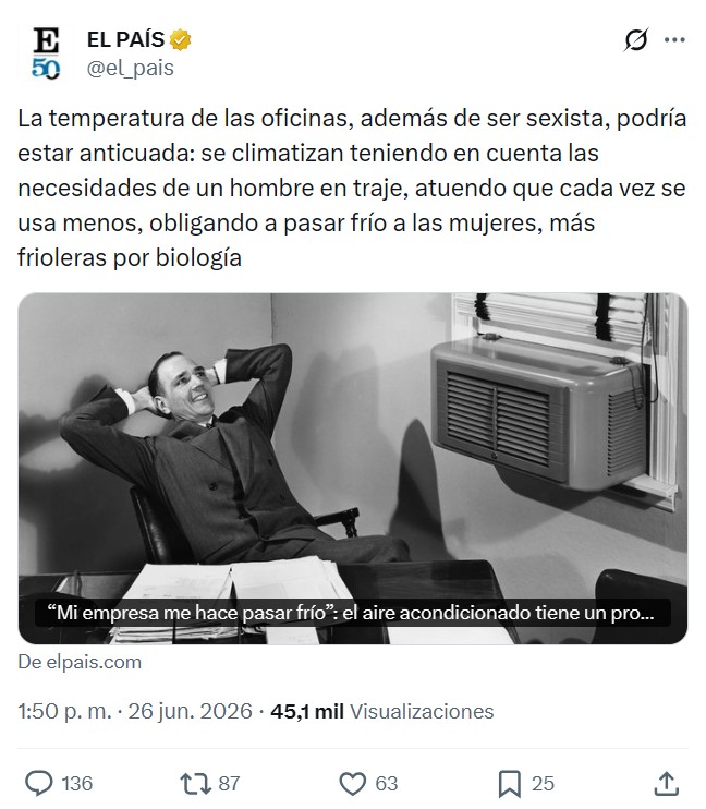 Vuelve el aire condicionado machista.