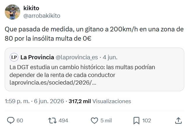 La DGT quiere que las multas dependan de la renta de cada conductor.