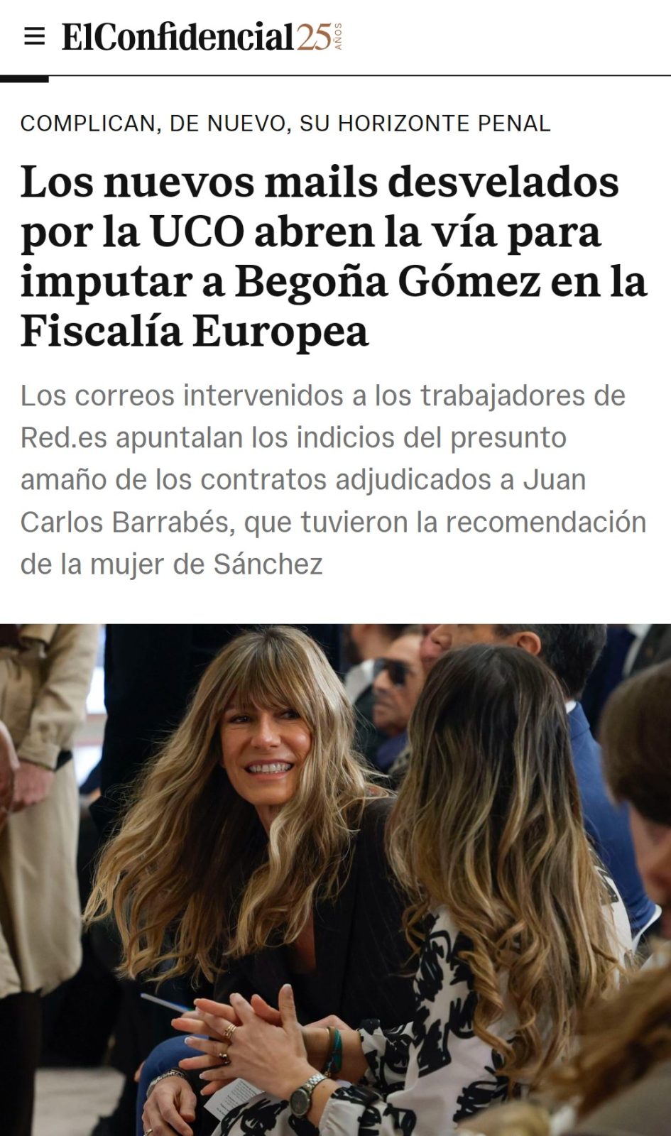 Han salido unos mails que probarían que el Gobierno amañó contratos por 8 millones a Barrabés avalados por Begoña: «Las otras ofertas han de bajar, sí o sí».