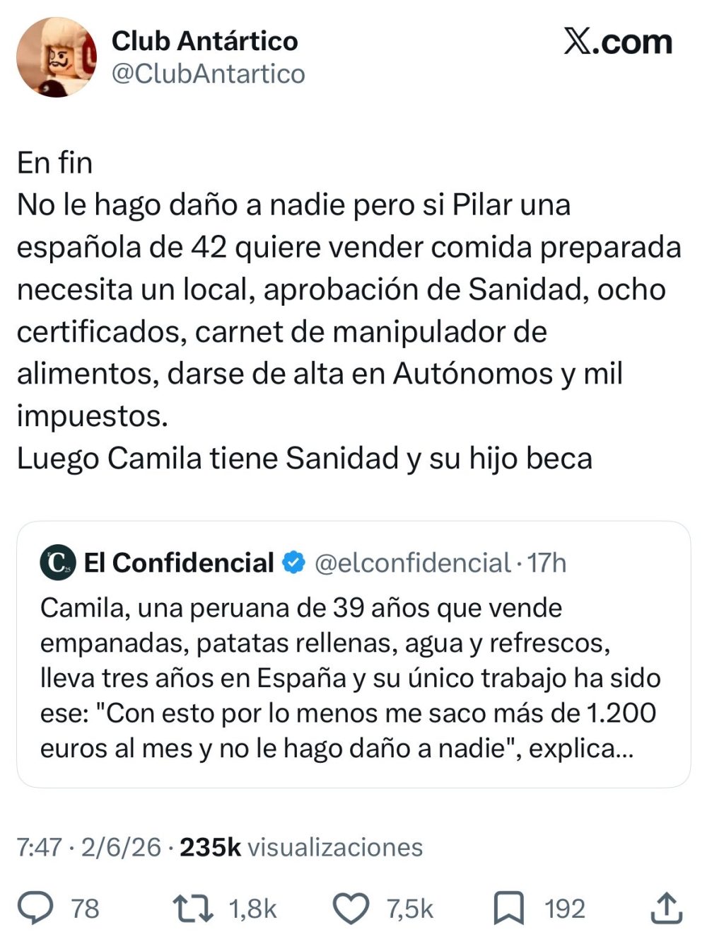 "No le hago daño a nadie".