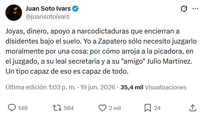 El Juez Calama cuela un magnífico product placement durante la declaración de Zapatero al más puro estilo 'El Show de Truman'.
