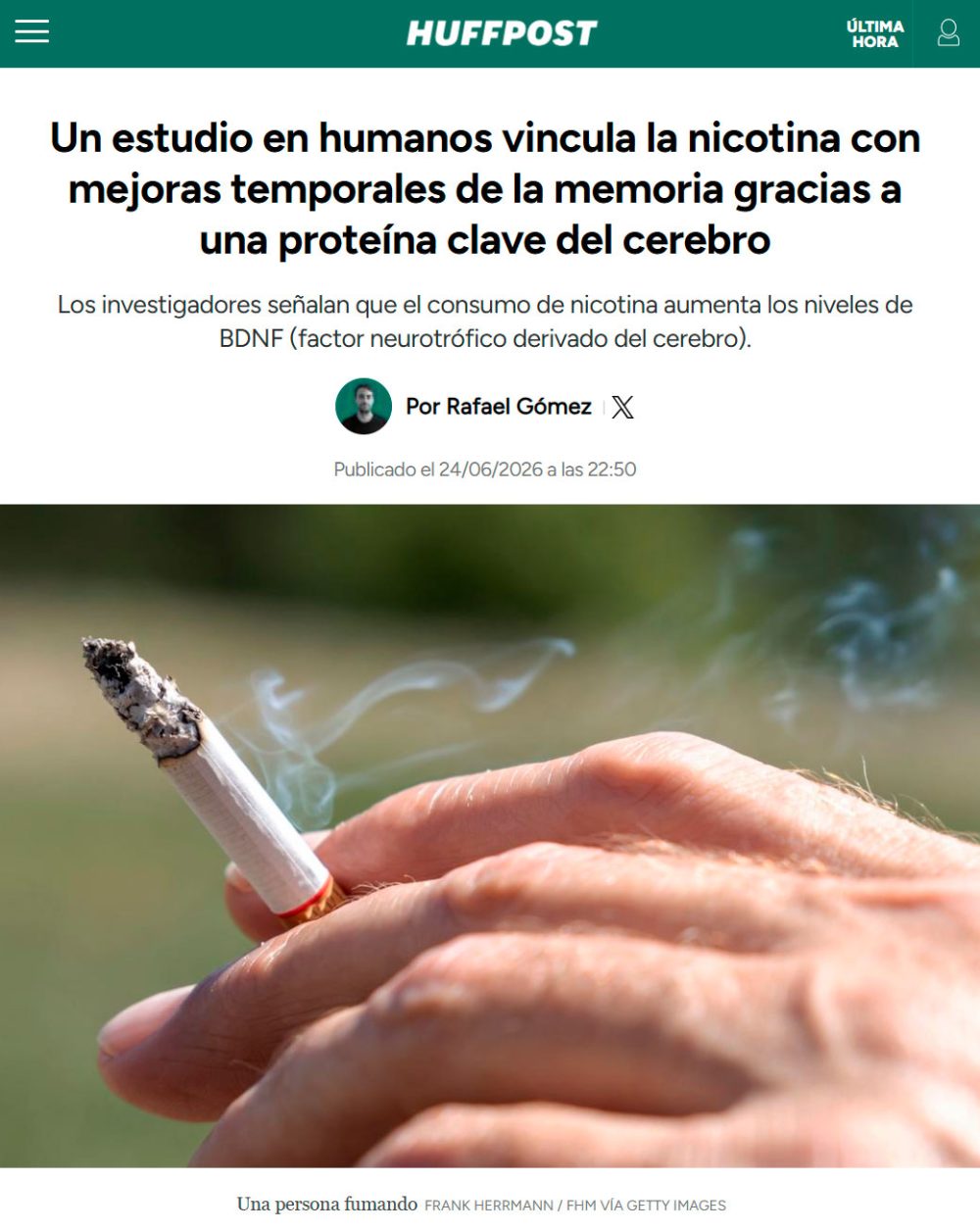 El médico ahora echándote la bronca por dejar de fumar.