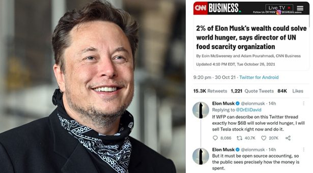 "Elon Musk es trillonario y hay gente que no tiene ni para comer".