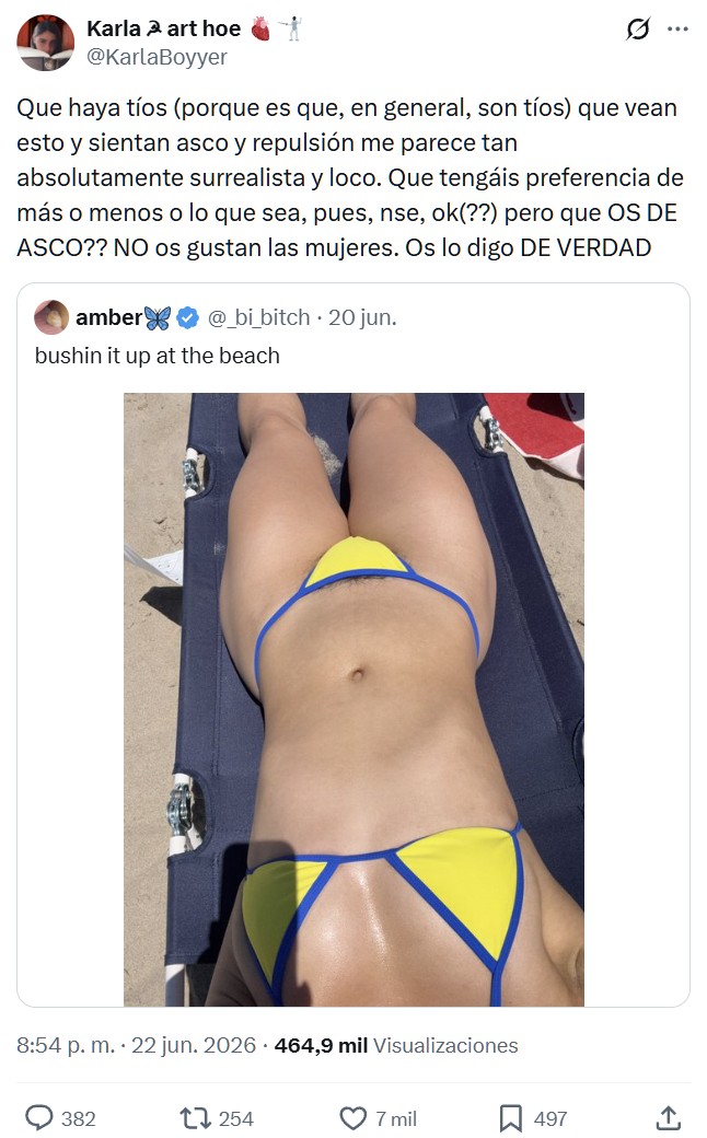 Nótese que se ha depilado todo el cuerpo menos el gato acostado.