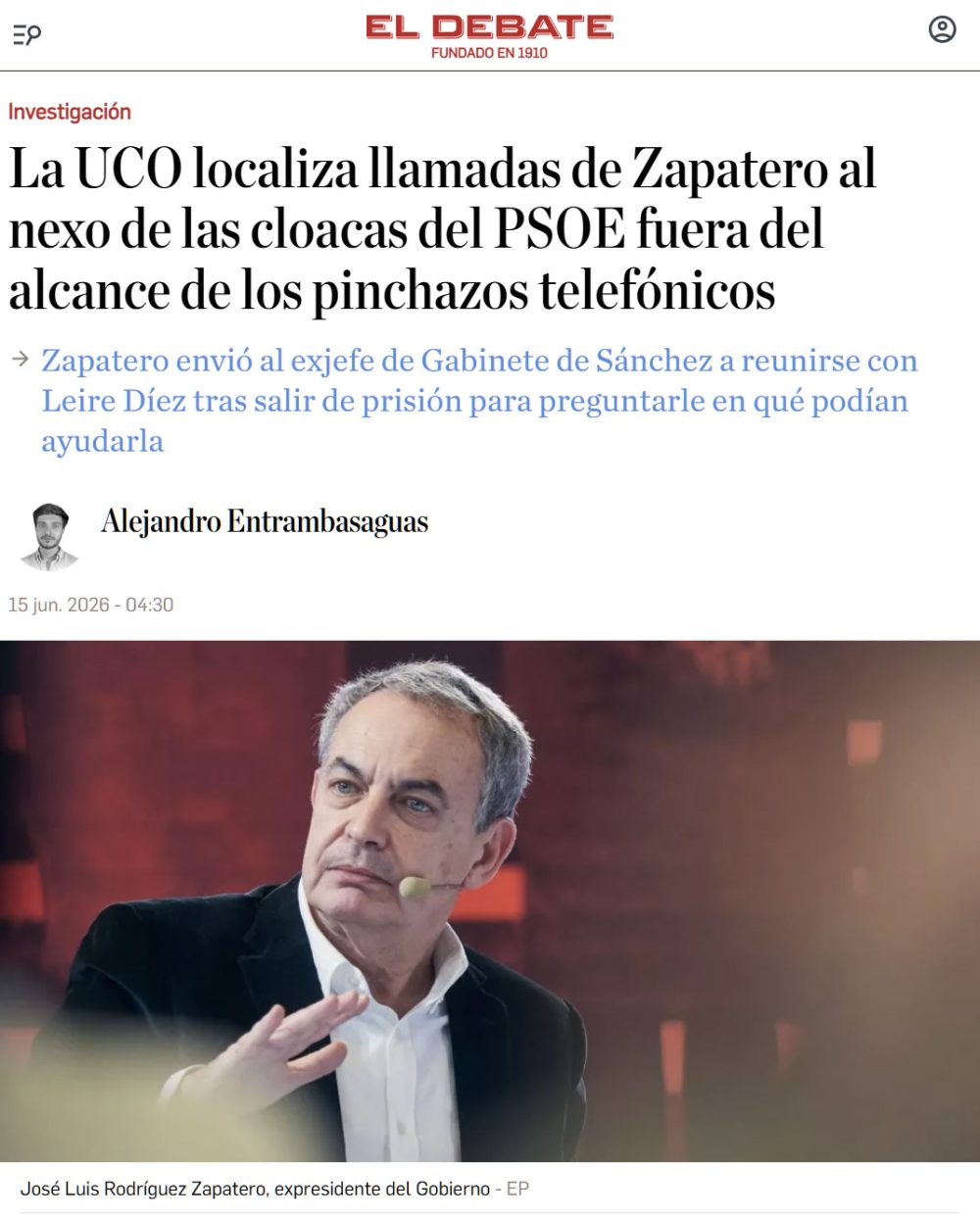 La UCO concluye que el PSOE pagó los viajes de Leire Díez para intentar desactivar investigaciones que afectan al entorno de Pedro Sánchez.