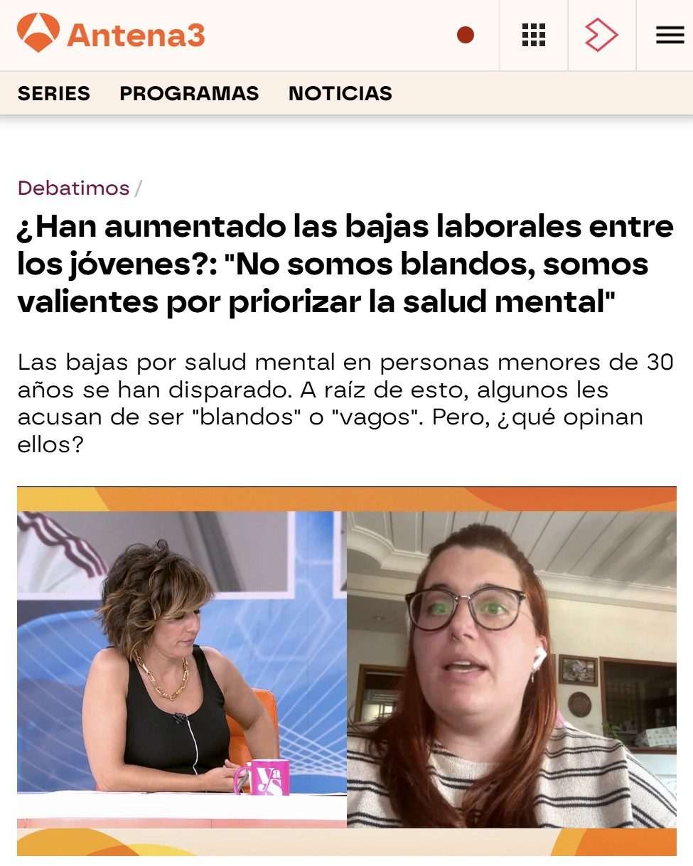 Aumentan las bajas laborales entre los jóvenes: "No somos blandos, somos valientes por priorizar la salud mental".