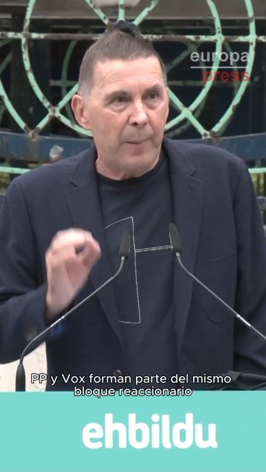 Otegi: "Instar a que se adelanten las elecciones es abrirle la puerta a un Gobierno de PP y Vox. Por lo tanto, pocas bromas".