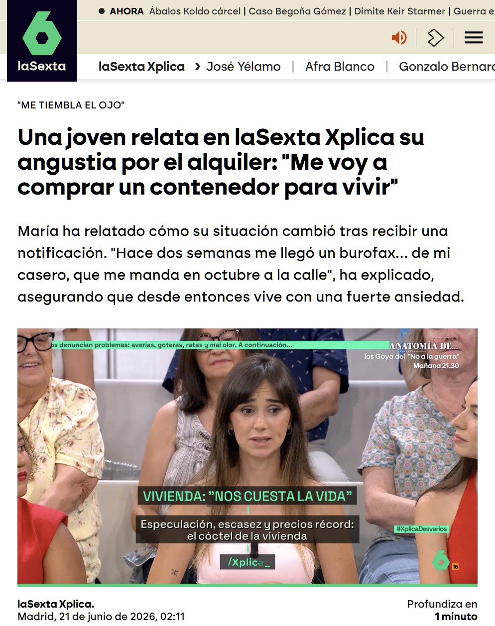 Una joven cualquiera.