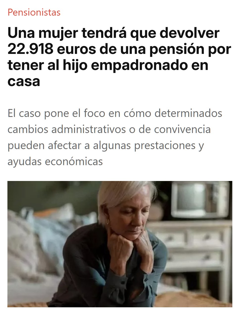 Igual esta señora tiene que tirar su documentación al mar, a ver si así...