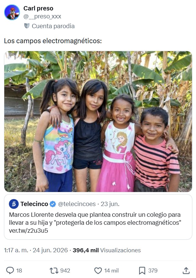 Marcos Llorente quiere construir un colegio para que su hija no se exponga a campos electromagnéticos.