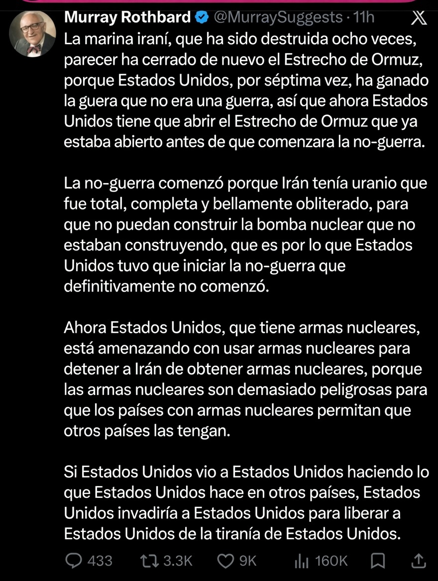 Por EEUU, causa y a la vez solución de todos los problemas de la vida.