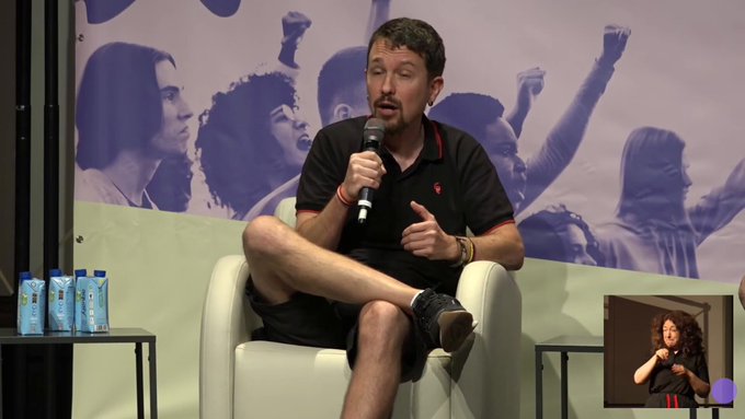 Pablo Iglesias: "Para ganar a Ayuso hace falta valor y agallas para decirle a esta derecha que les queremos en la cárcel y vamos a hacer lo que otros no se atrevieron a hacer para meterles en la cárcel".