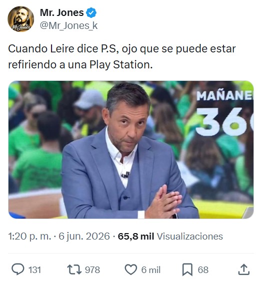 Una anotación dice "inequívocamente" que PS es Pedro Sánchez.