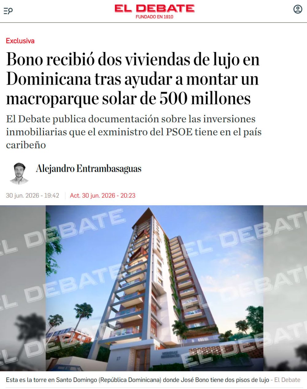 Empieza a sonar el apellido de Bono.