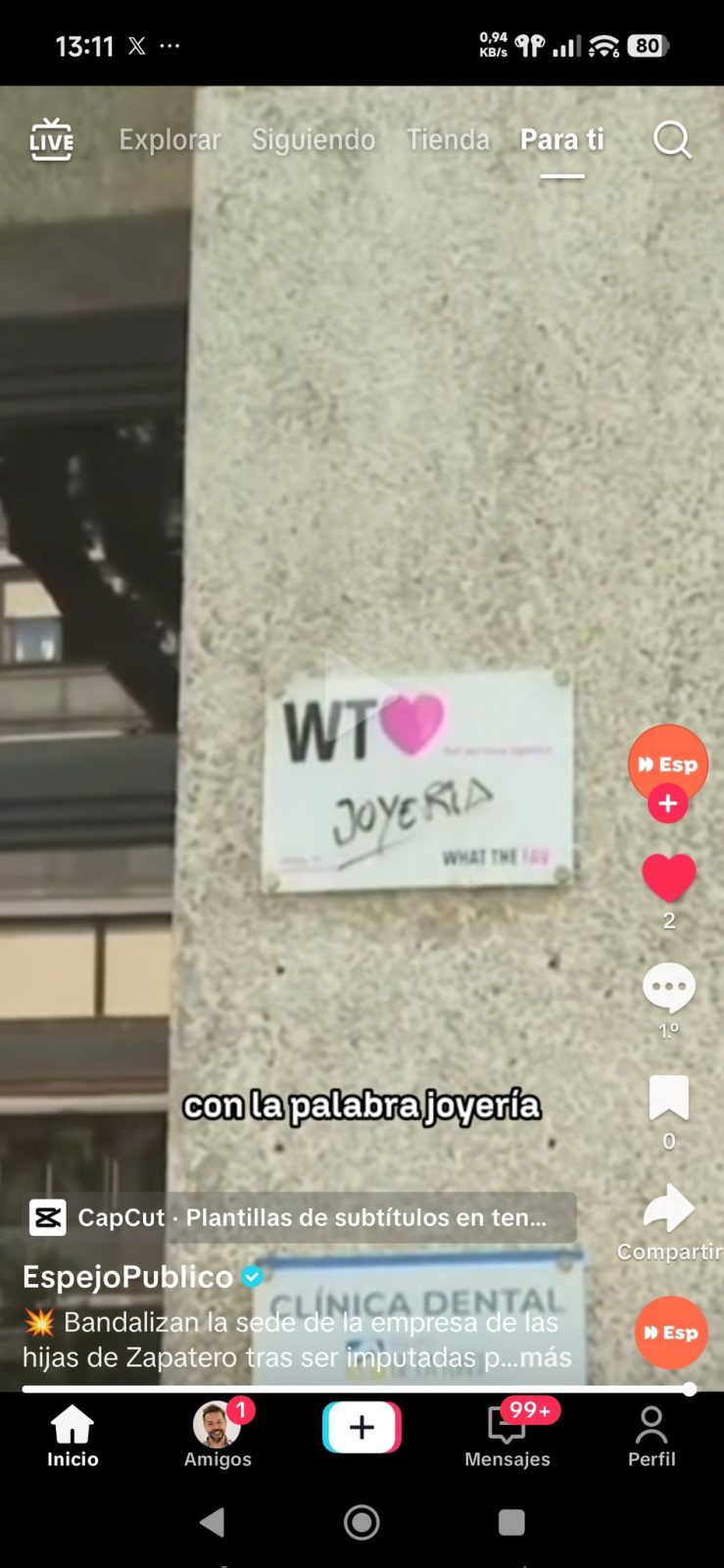 Vandalizan la sede de las hijas de zapatero.