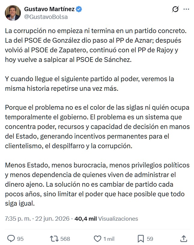 Cuando caiga el PSOE... el ciclo continuará.