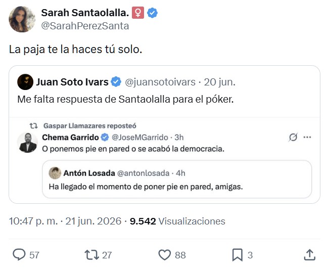 Alejandro Entrambasaguas sobre las hijas de Zapatero: “Recibían pagos de una sociedad en Panamá que tenían su origen en Venezuela para diseñar y ejecutar operaciones de bots en las redes sociales”.