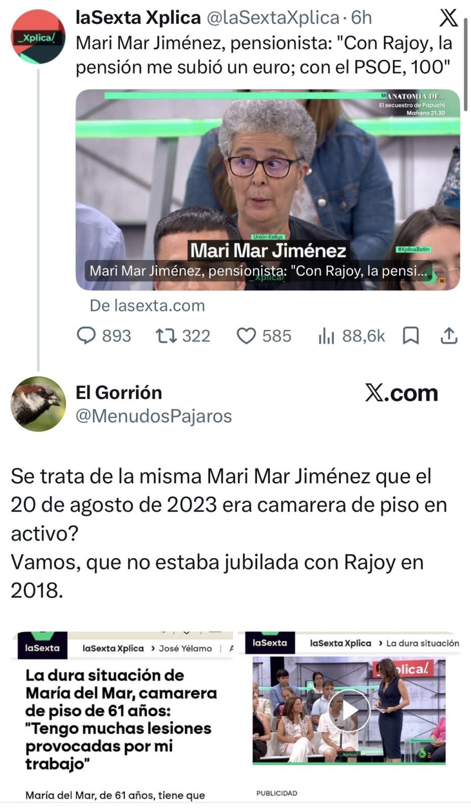 Mari Mar podría ser la madre de Antonio Maestre.