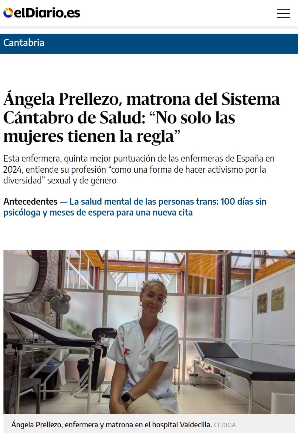 "No solo las mujeres tienen la regla".
