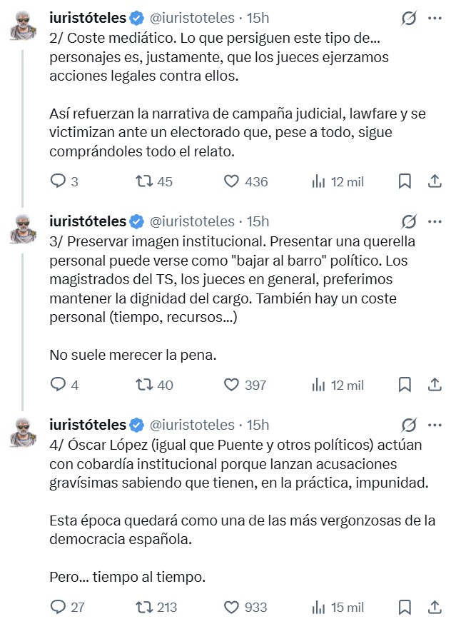 Óscar López en los Público Endogamic Awards: "Hay jueces que prevarican".