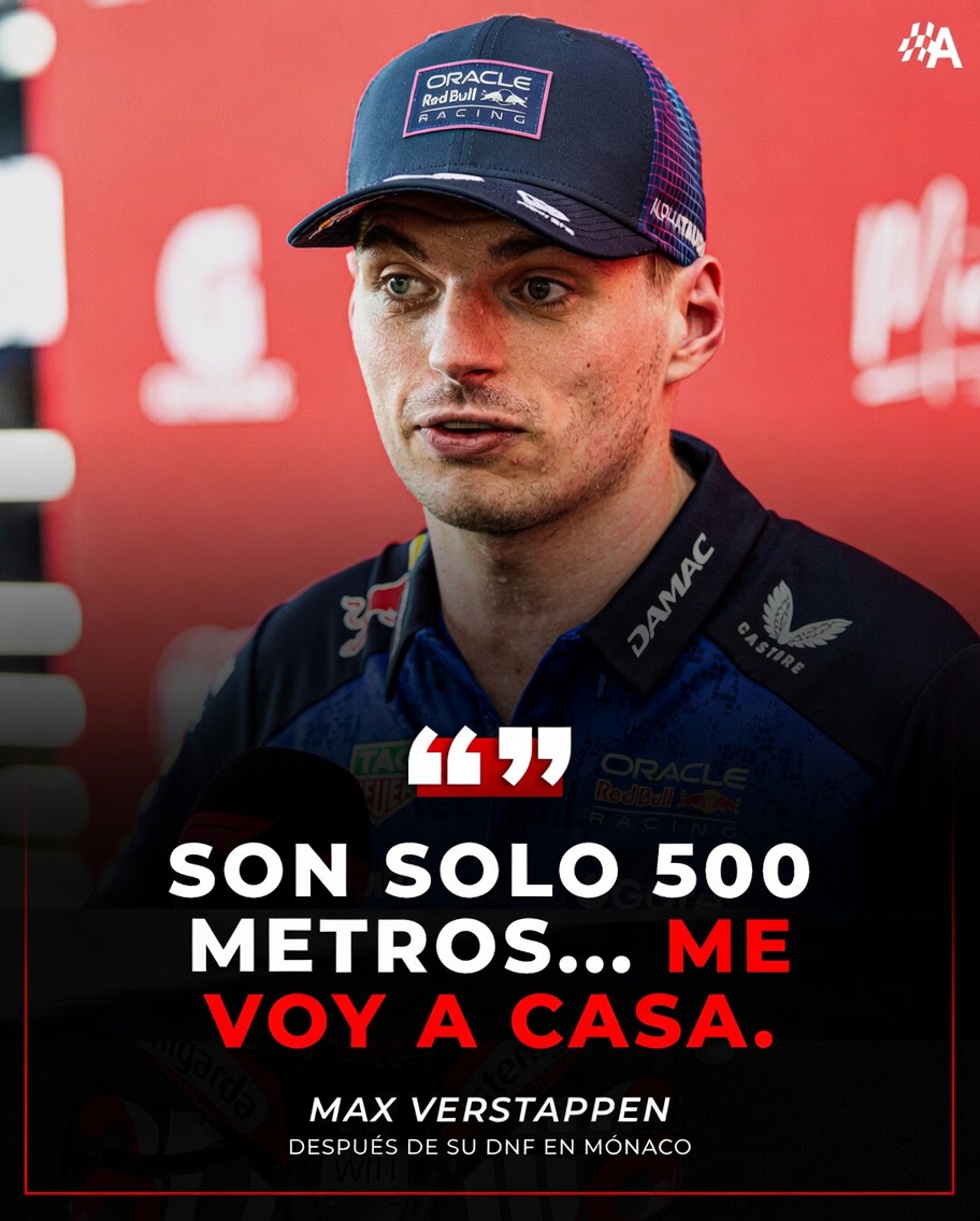 Tras su retirada en la primera vuelta, Max se fue a su casa a ver el resto del GP de Mónaco.