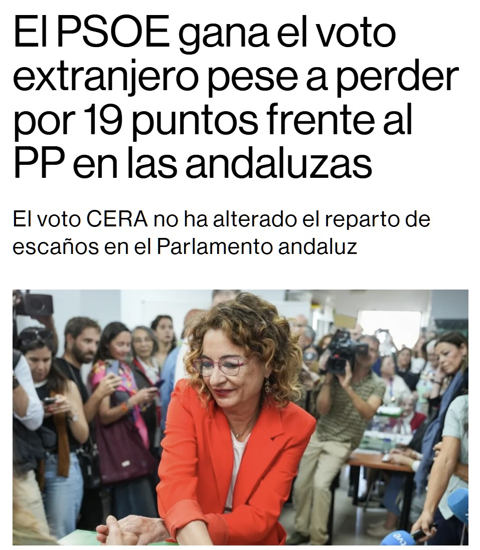 Cada vez que escucho a alguien del PSOE diciendo que el voto por correo es seguro, menos me fío del voto por correo.