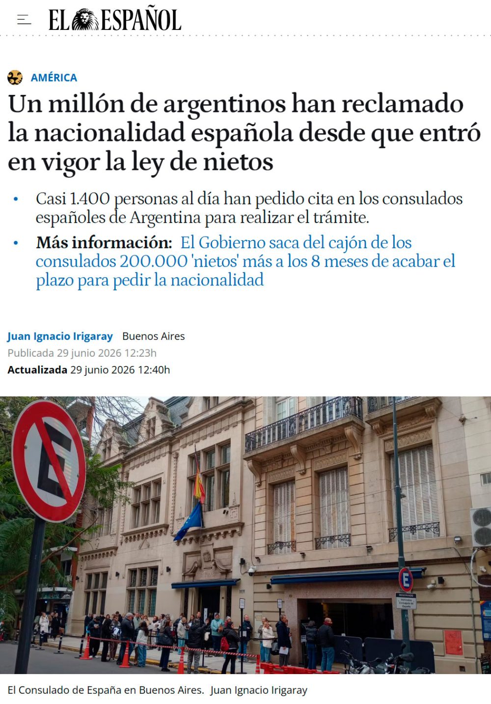 UN MILLÓN de argentinos.