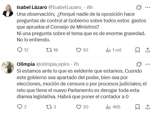 Creo que no somos conscientes de la gravedad de lo que está haciendo el Gobierno martes tras martes.